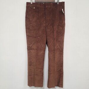 VTG Astor One Mens Retro Deadstock Corduroy Pants Size 36 Brown 70S Academia NWT